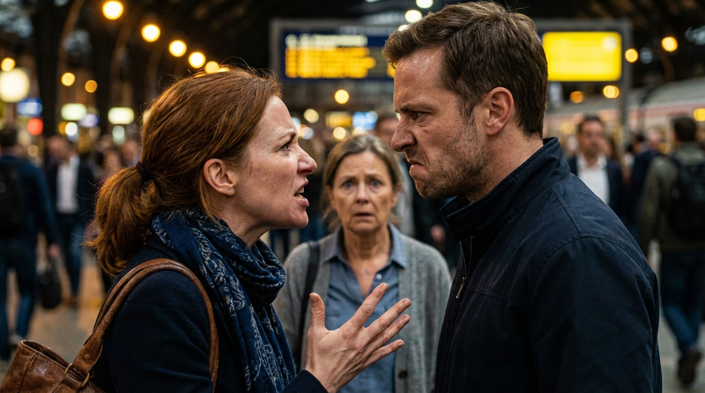 Por que estou descobrindo no aeroporto que você comprou uma passagem para sua mãe para nossa lua de mel, só porque ela nunca viu o mar?