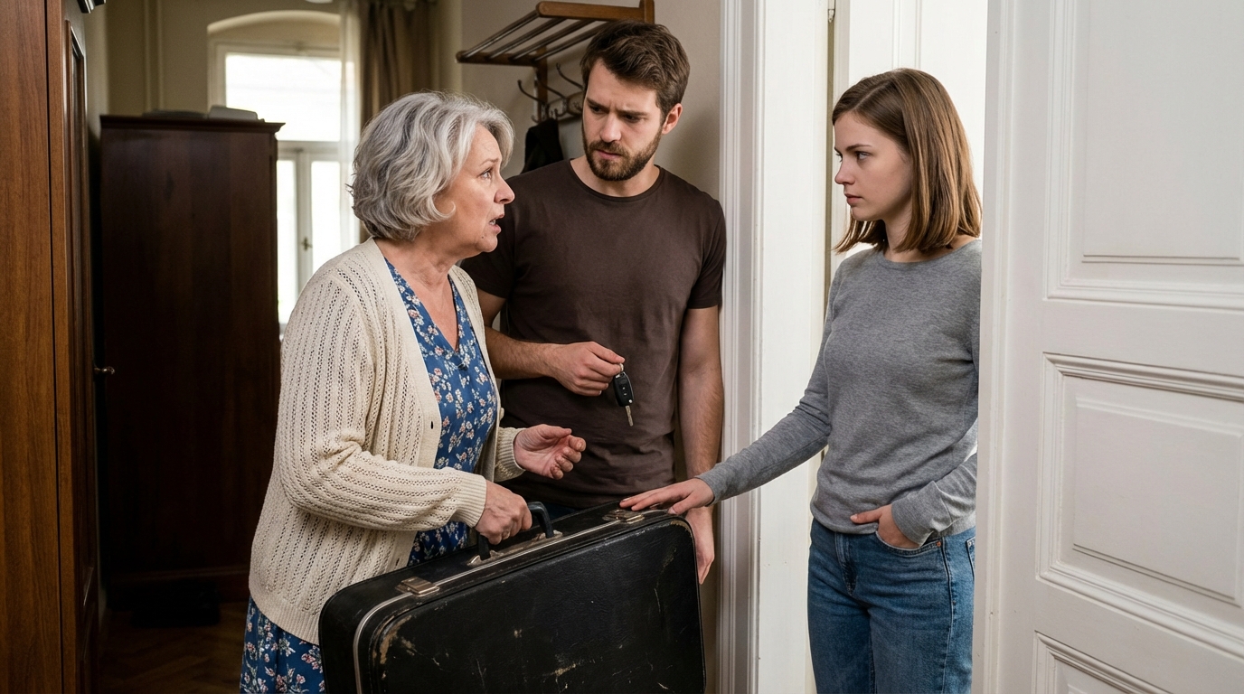 Masha estava arrumando a mesa depois do jantar quando alguém tocou a campainha — repetidas vezes, insistentemente. Ela enxugou as mãos em uma toalha e foi até a entrada.