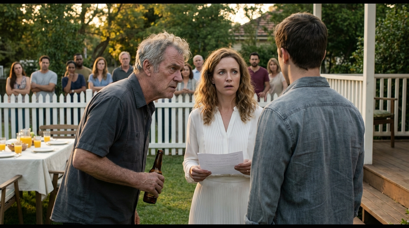 No meu aniversário de 18 anos, meu pai jogou uma nota de 100 dólares em mim e disse: “Sai daqui, chega de pagar pelo erro de outro homem.” Ele achou que era o cúmulo do insulto. Peguei a nota, sorri e entreguei a ele um envelope lacrado que eu guardava há anos. “Eu sei”, eu disse. “E meu verdadeiro pai está esperando lá fora.” Ele olhou pela janela e ficou pálido…