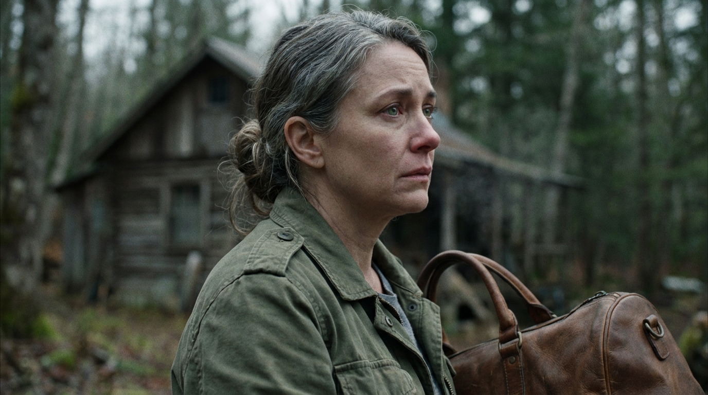 O marido a levou para uma cabana abandonada para morrer, mas lá ela se deparou com um encontro inesperado.