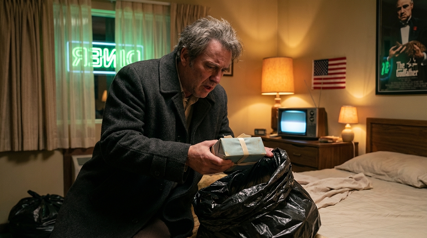 Meu genro me obrigou a vender minha casa e me expulsou como se eu fosse descartável. Minha própria filha enfiou um saco de lixo rasgado no meu peito e gritou: “Leve seu lixo”. Abri o saco mais tarde em um motel barato, esperando encontrar roupas sujas e ser humilhada. Em vez disso, minhas mãos encontraram um talão de cheques com US$ 700.000 vinculados a ele… e uma carta lacrada endereçada somente a mim.