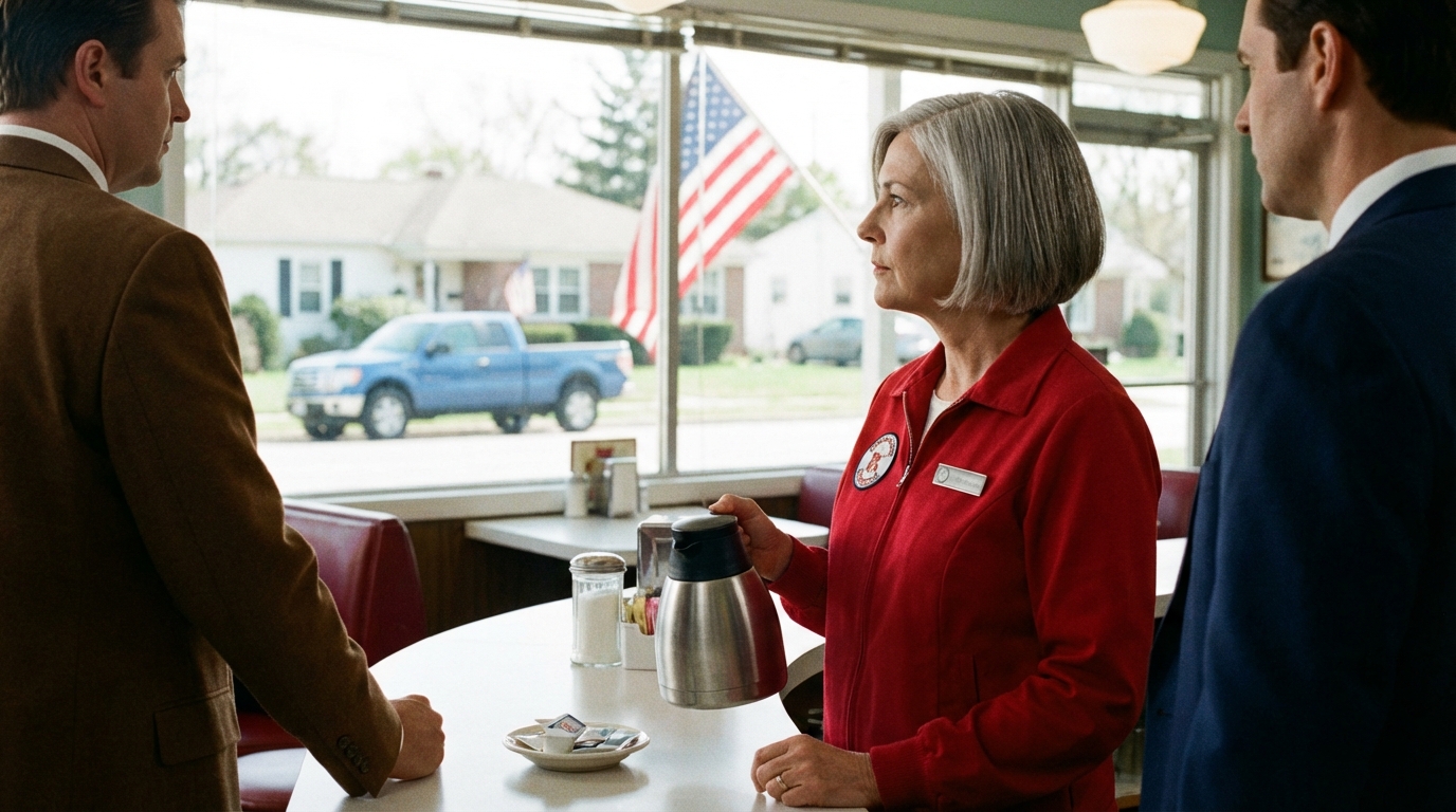 “Após ser roubada pelos meus filhos, trabalhei como garçonete aos 60 anos. Todos os dias, dividia meu almoço com um senhor idoso e trêmulo. Um dia, meu filho entrou rindo da minha “decadência”: “Você está com uma aparência lamentável”. De repente, quatro seguranças invadiram o local, o senhor se levantou, apontou para meu filho e disse algo que ninguém jamais poderia imaginar! Tudo mudou!”