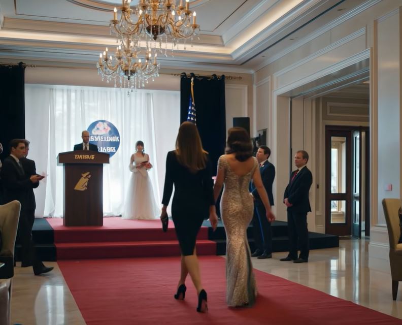 A mamã disse: “A esposa do congressista vai dar as boas-vindas”. Eu apenas sorri — porque ela era minha colega de quarto na faculdade de Direito.