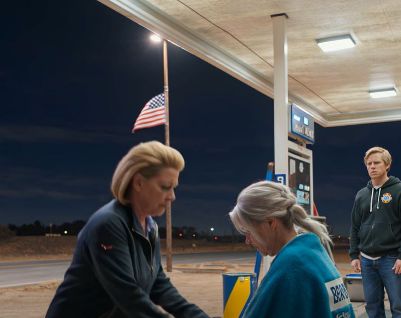 Nessa noite, um número desconhecido ligou e um homem disse: “Senhor, a sua esposa está no nosso posto de abastecimento — está gelada e exausta.” Assim, conduzi mais de 480 quilómetros na escuridão para a ir buscar… E quando cheguei, descobri a verdade: a minha filha e o meu genro tinham-na deixado ali durante a viagem e tinham ido embora sem olhar para trás.