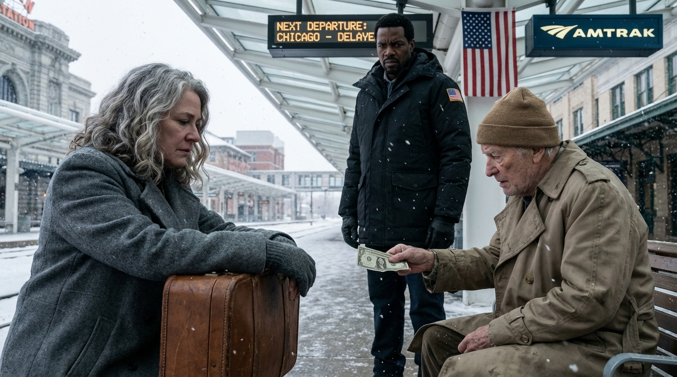 Meu marido me trocou pela secretária e levou cada centavo que eu tinha. Vendi minha aliança para comprar uma passagem de trem. Na estação, quando vi um homem tremendo de frio, dei a ele meus últimos 10 dólares para que pudesse comer algo quente… Três dias depois, uma limusine parou em frente ao abrigo onde eu estava hospedada – e o motorista disse meu nome…