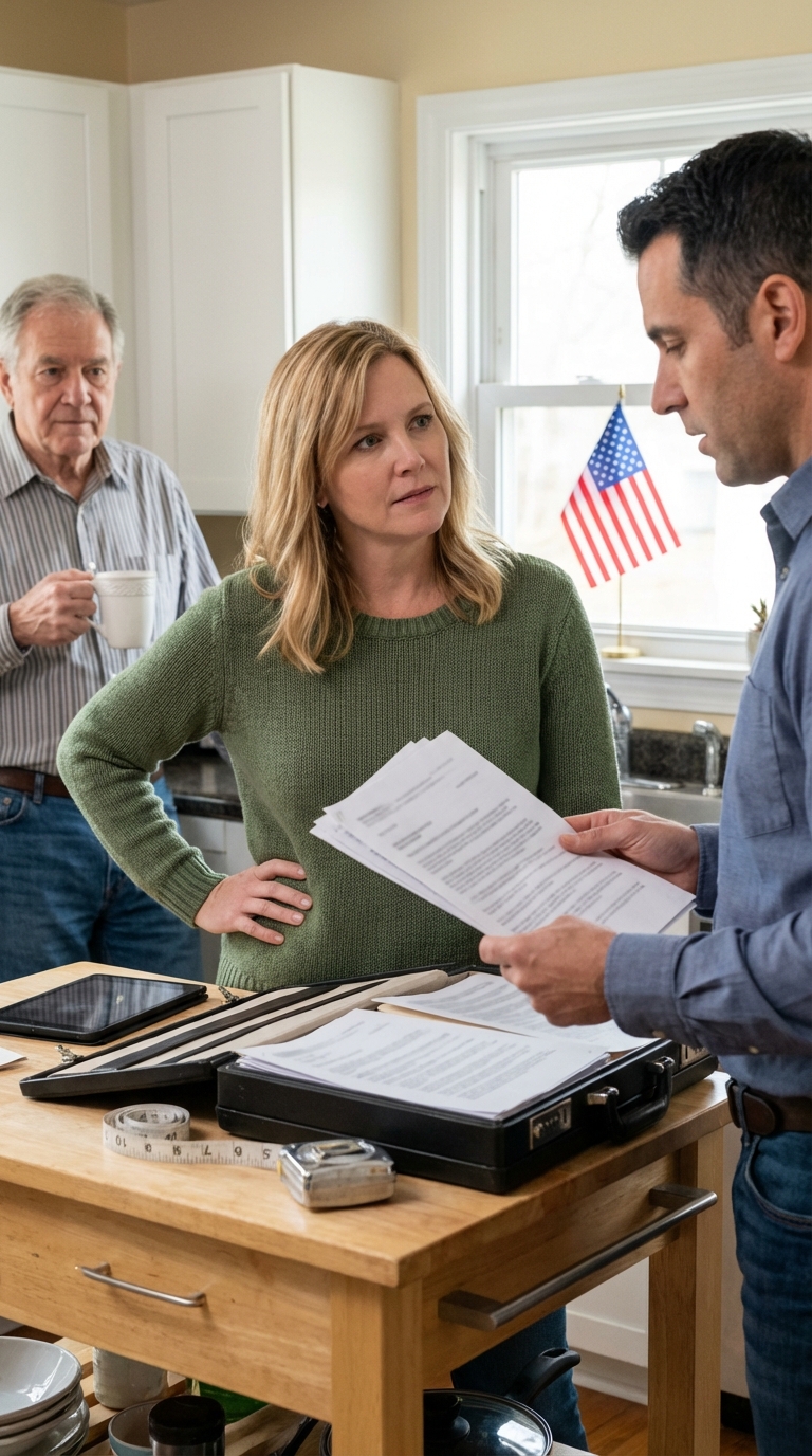 Construí uma casa de campo à beira do lago para meus pais, avaliada em US$ 310.000, para o aniversário de 40 anos de casamento deles. Quando cheguei, meu pai parecia inquieto, e o marido da minha irmã já a tinha colocado para alugar como se fosse dele. Ele a chamava de “patrimônio da família”. Minha irmã sorriu como se a decisão fosse definitiva. Então abri minha pasta — e, de repente, ninguém naquela casa parecia mais tão confiante.
