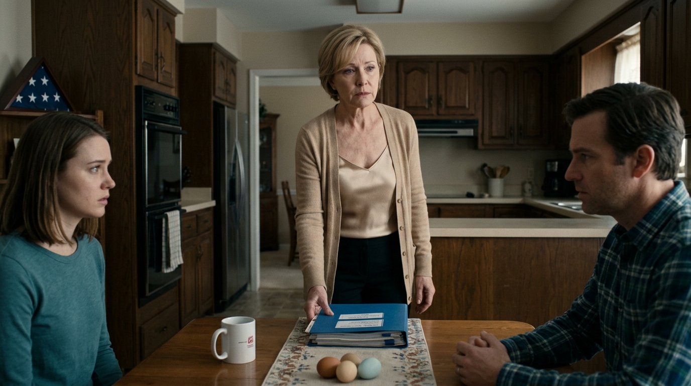 Na reunião de família, meu filho disse que, se eu morasse lá, deveria entregar minhas economias. A esposa dele apenas sorriu. Servi meu chá, olhei para cima e dei a resposta que eles jamais esperariam: “Então vocês não se importarão se eu parar de cobrir esta casa.”