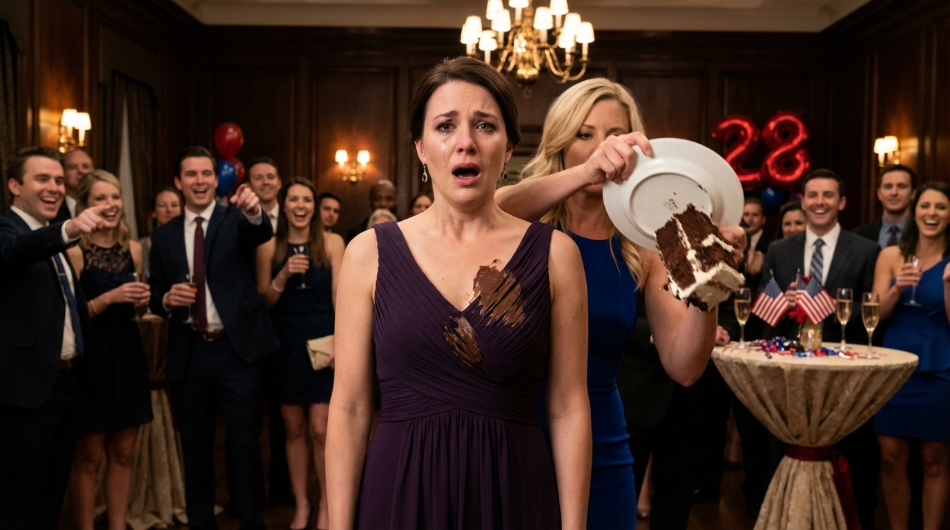 “Aproveite isso”, disse minha irmã depois de jogar meu bolo de aniversário no chão na frente de todos para me envergonhar, e o salão inteiro caiu na gargalhada enquanto ninguém me defendia. Engoli as lágrimas e, enquanto limpava a bagunça, ela brindava com meus amigos como se tivesse acabado de ganhar algo, mas eu não me deixei abater. O que eu fiz em seguida mudou tudo.