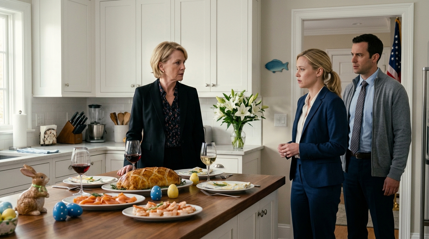 “Deixe essa comida em paz — meus parentes estão vindo”, minha nora disparou, parada na minha cozinha, na minha casa, em cima das compras que eu mesma havia pago. Não discuti. Apenas sorri. Então, naquela noite, a carta chegou — e a confiança sumiu do rosto dela.