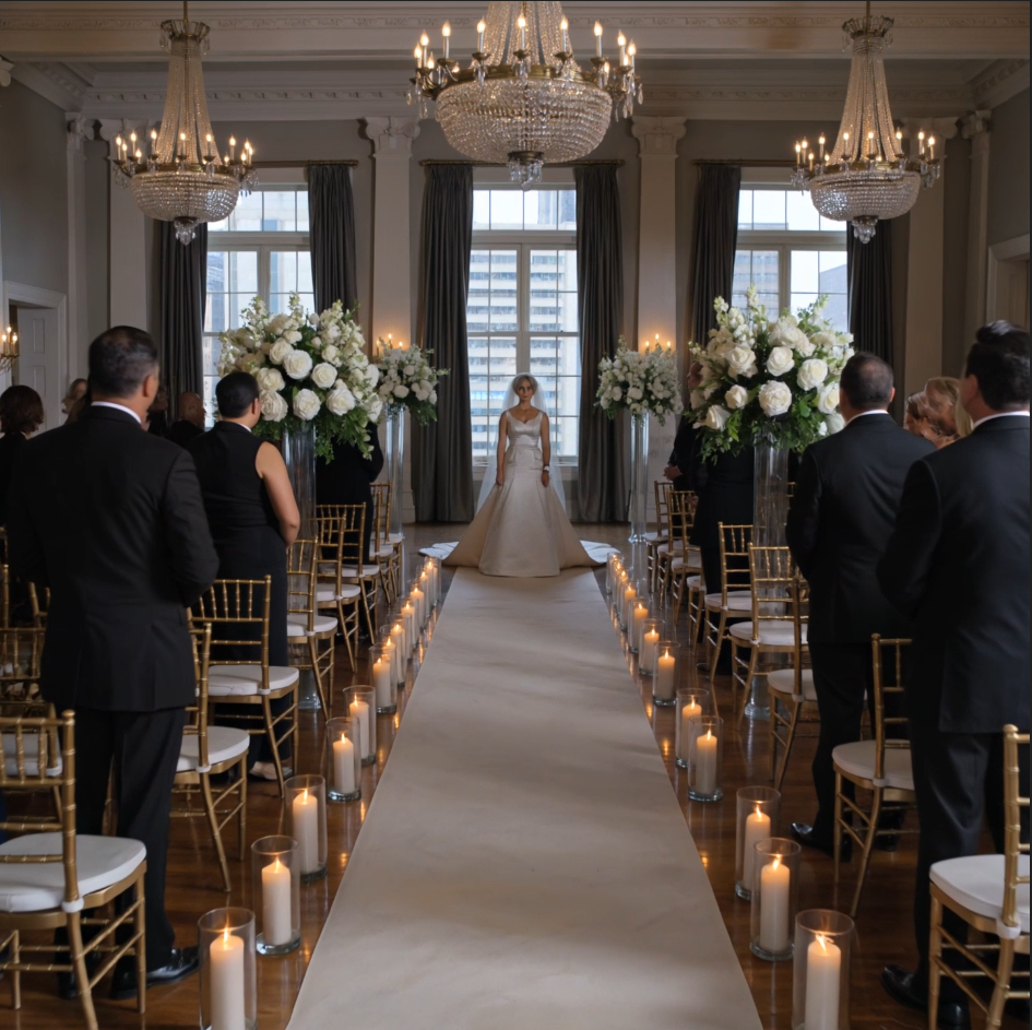 Minha irmã, a queridinha de todos, roubou a data do meu casamento, meus pais a escolheram sem hesitar, e dez minutos antes de eu dizer meus votos, eles entraram correndo da recepção de gala dela — e pararam abruptamente na porta quando finalmente viram o que eu havia construído sem a ajuda de nenhum deles.