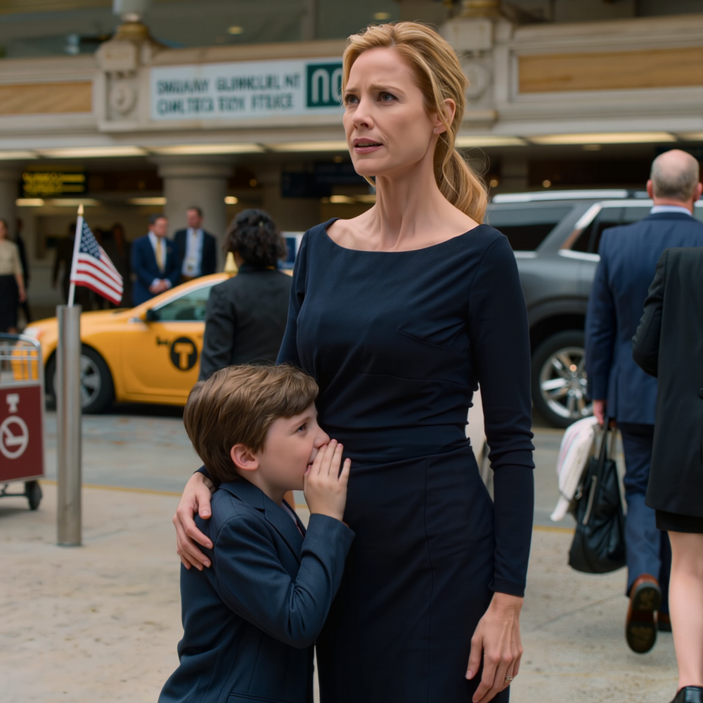 Meu filho pequeno me alertou sobre o pai dele — e um momento de silêncio mudou tudo… Depois que meu marido embarcou em um avião para uma viagem de negócios, meu filho de seis anos sussurrou de repente: “Mamãe… acho que não devemos ir para casa ainda. Esta manhã ouvi o papai dizendo algo que me assustou muito.” Então decidi ficar longe por um tempo. Mas nada poderia ter me preparado para o que vi em seguida…